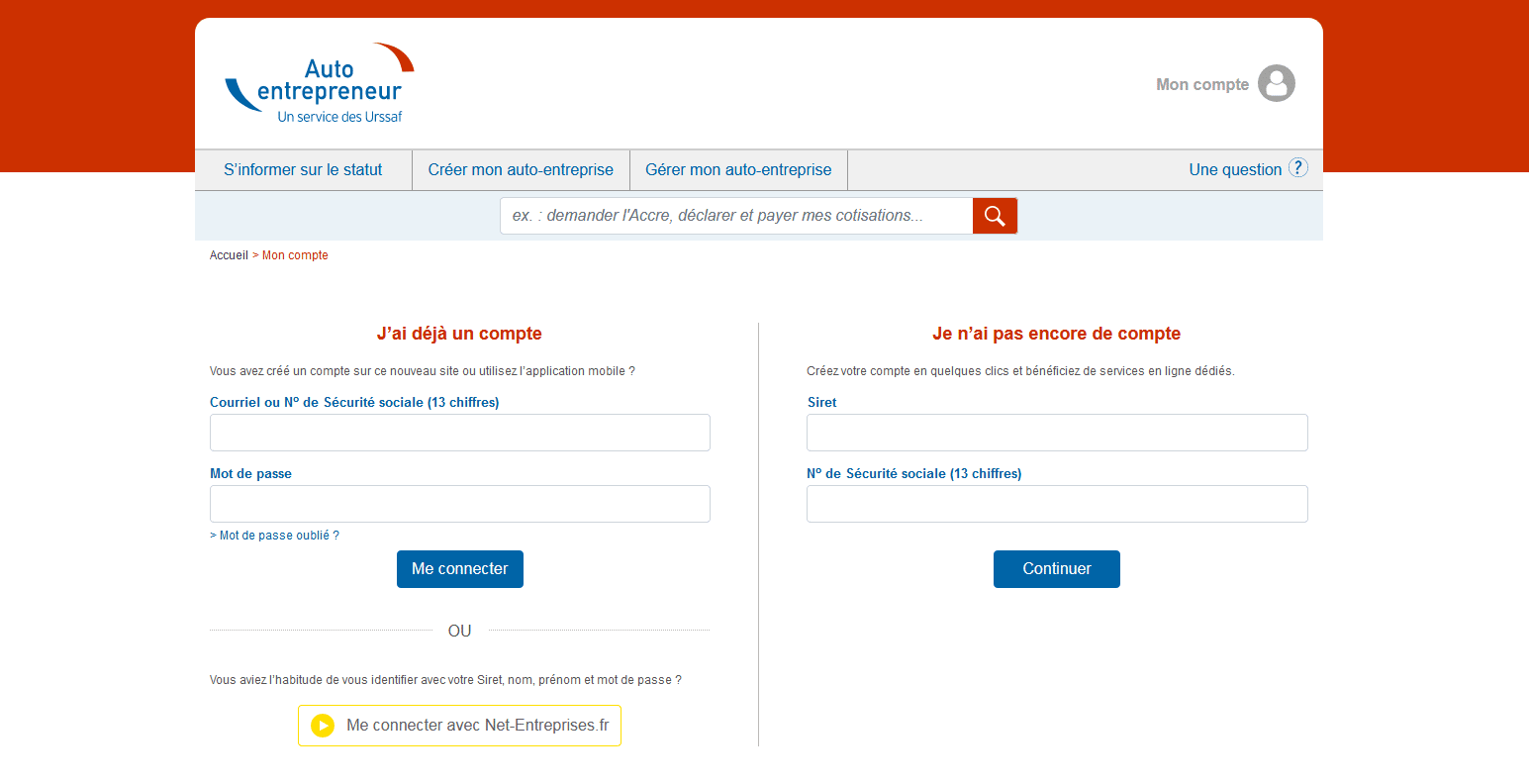 Comment contacter le site Autoentrepreneur.urssaf.fr ?