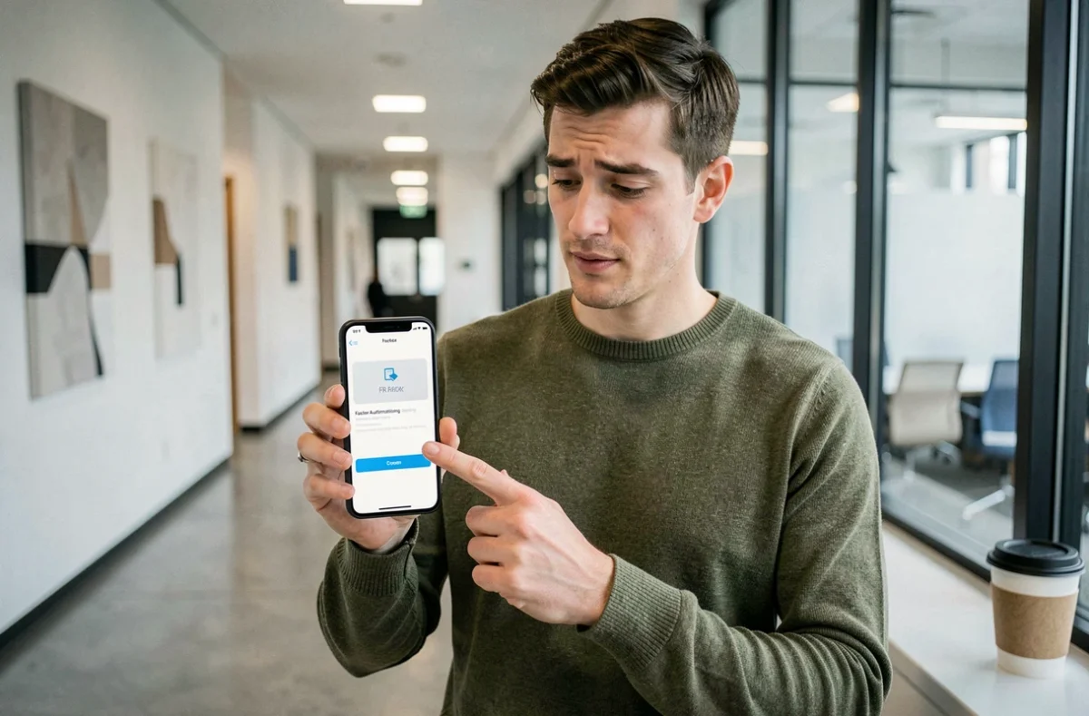 Jeune professionnel validant l'authentification à deux facteurs pour accéder à son espace RH sur smartphone