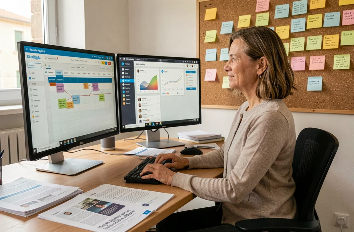 Stratège de contenu de l'agence Comdigitale planifiant une veille SEO et une stratégie éditoriale en Nouvelle-Aquitaine
