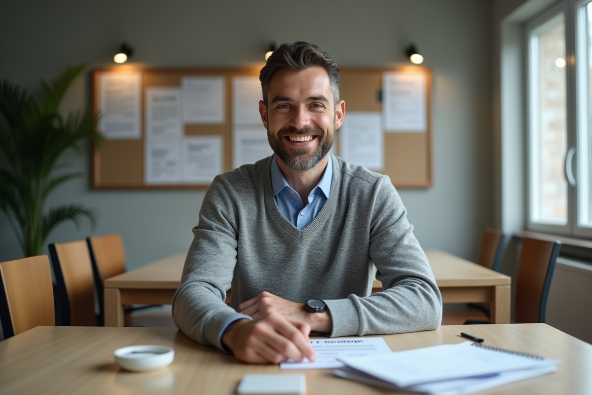 Homme comptable travaillant sur un ordinateur portable