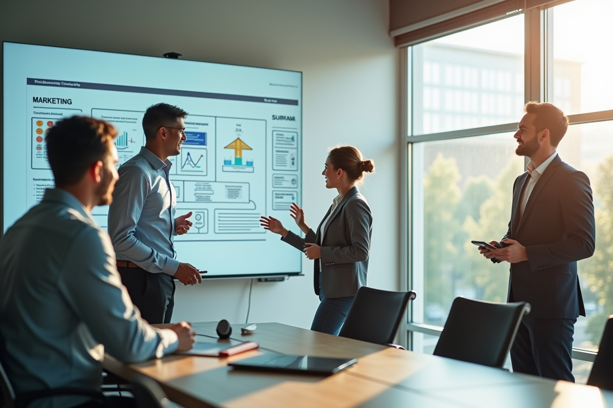 Groupe de professionnels lors d