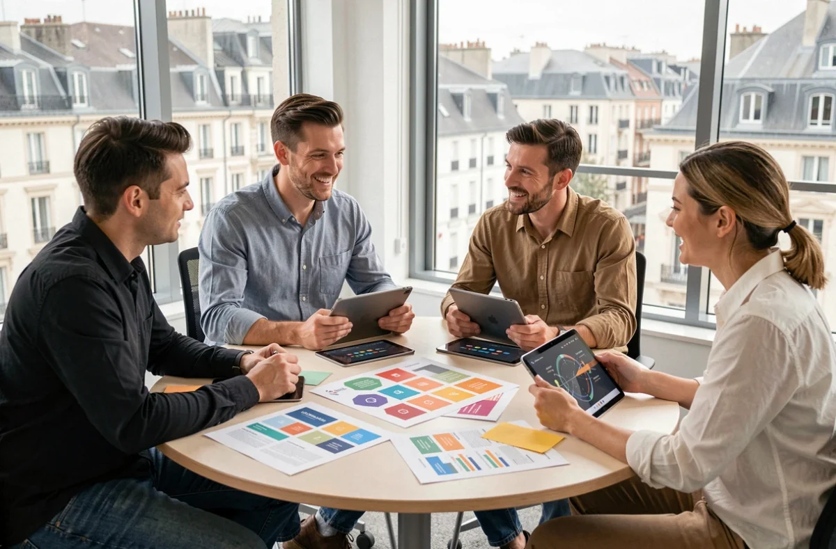 Équipe de l'agence Tribu and Co travaillant sur une stratégie web 360 en Indre-et-Loire
